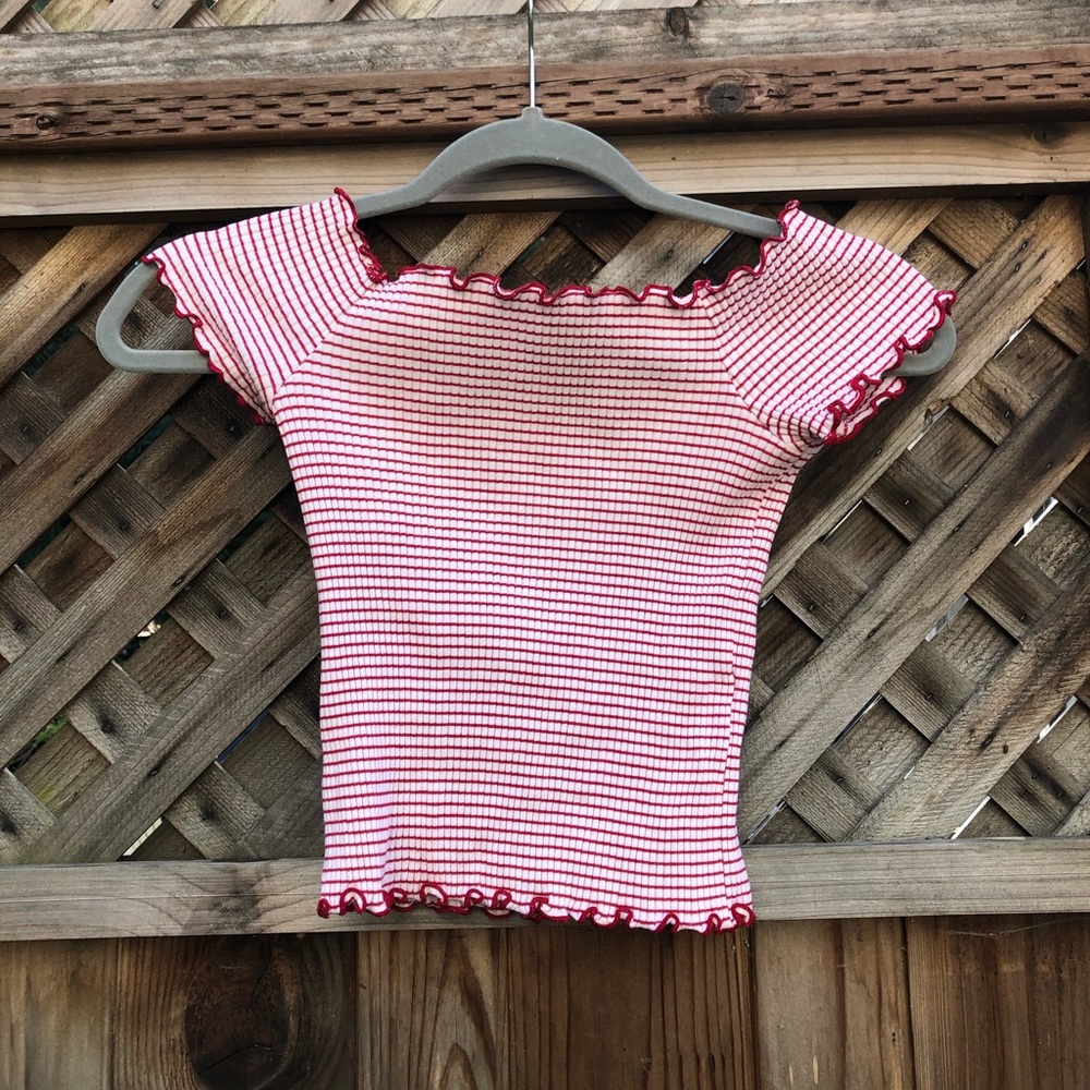 Zara off the shoulder striped top